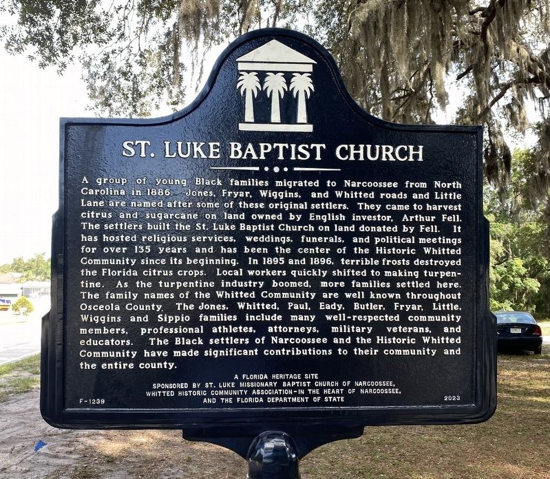 St.Luke Baptist Church Marker. Click for full size. St.Luke Baptist Church Marker image. Click for full size.