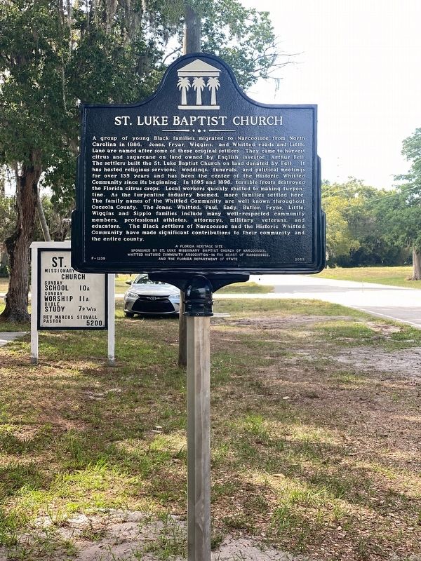 St.Luke Baptist Church Marker. Click for full size. St.Luke Baptist Church Marker image. Click for full size.