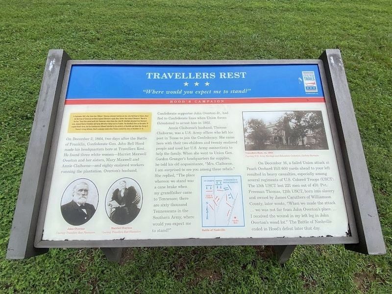 Travellers Rest Marker image. Click for full size.