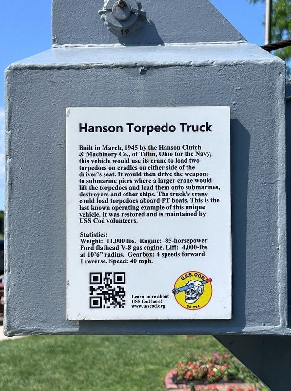 Hanson Torpedo Truck Marker image. Click for full size.