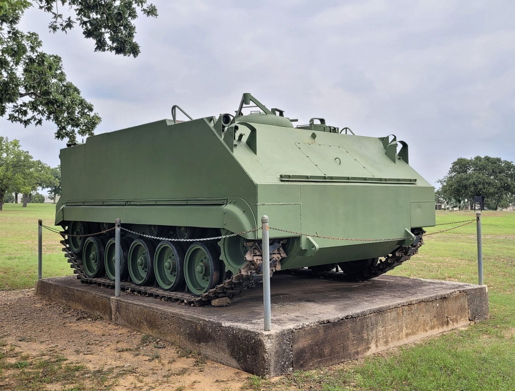 The United States M59 Armored Personnel Carrier - Front View image. Click for full size.