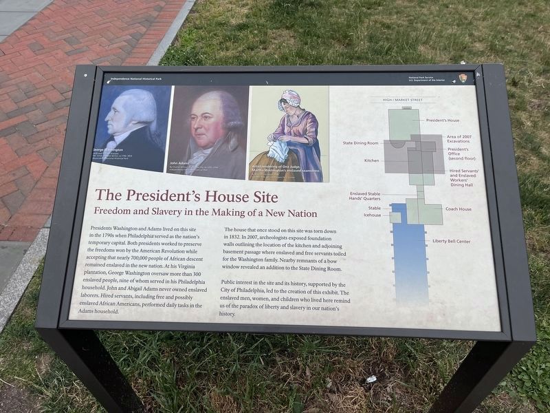 The President's House Site Marker. Click for full size. The President's House Site Marker image. Click for full size.