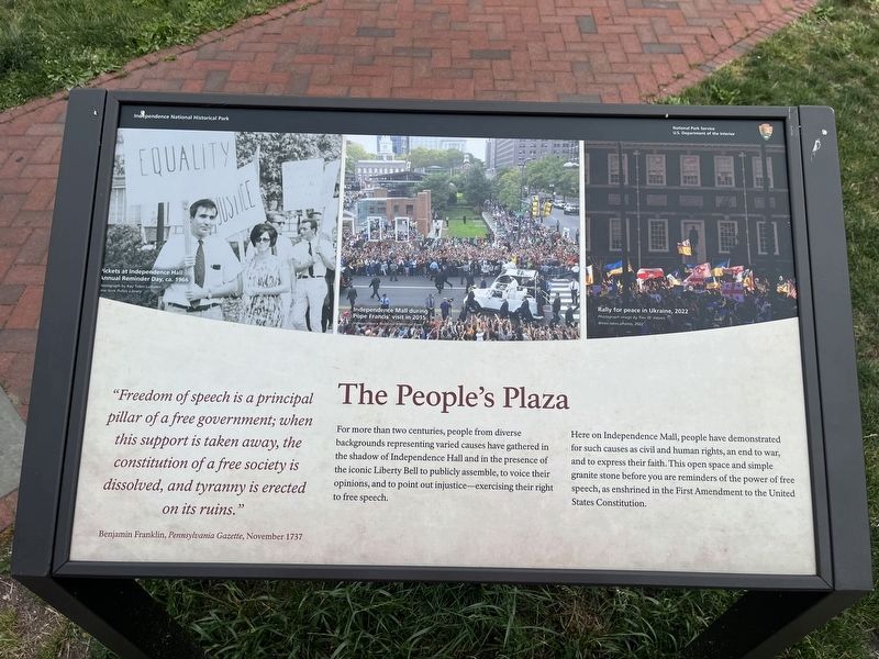 The People's Plaza Marker. Click for full size. The People's Plaza Marker image. Click for full size.