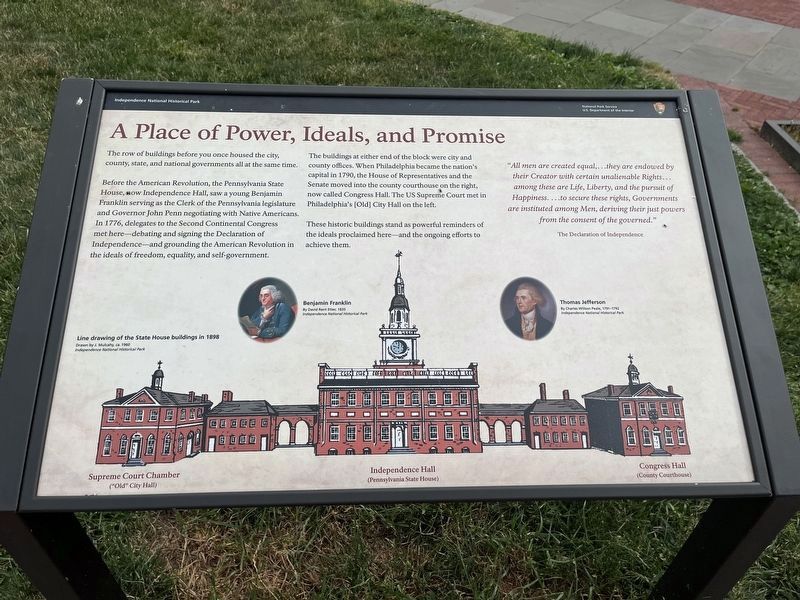 A Place of Power, Ideals, and Promise Marker. Click for full size. A Place of Power, Ideals, and Promise Marker image. Click for full size.
