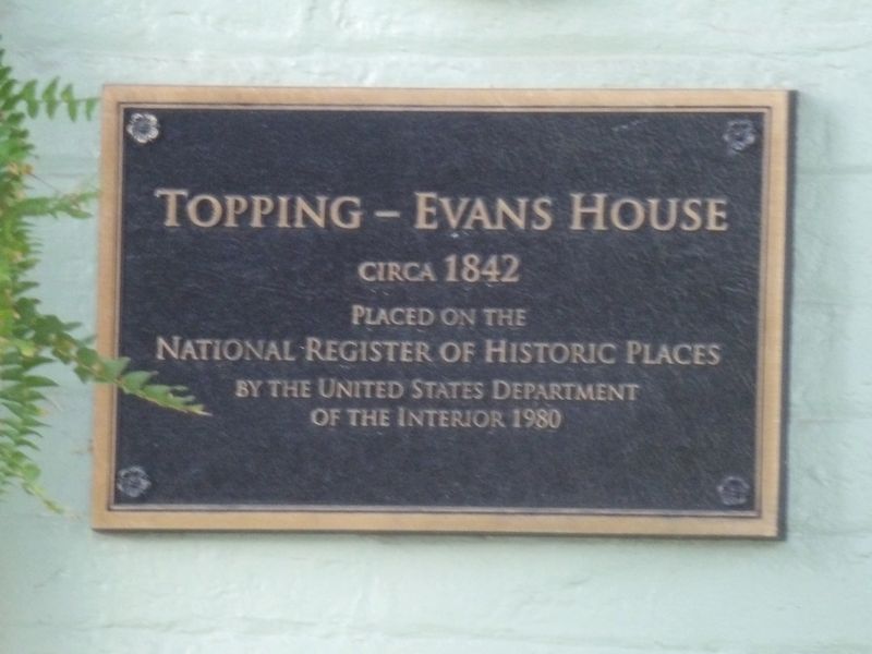 Topping-Evans House Marker image. Click for full size.