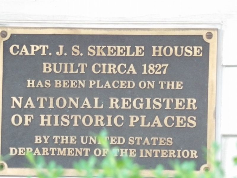 Capt. J.S. Skeele House Marker. Click for full size. Capt. J.S. Skeele House Marker image. Click for full size.