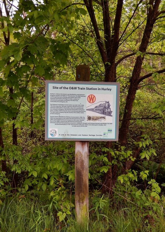 Site of the O&W Train Station in Hurley Marker image. Click for full size.