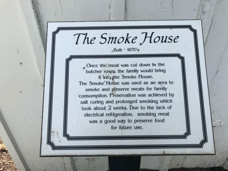 The Smoke House Marker. Click for full size. The Smoke House Marker image. Click for full size.