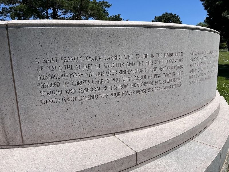Saint Frances Xavier Cabrini (left side of right panel) image. Click for full size.