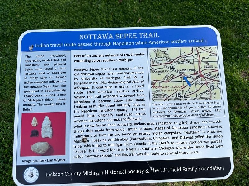 Nottawa Sepee Trail Marker image. Click for full size.