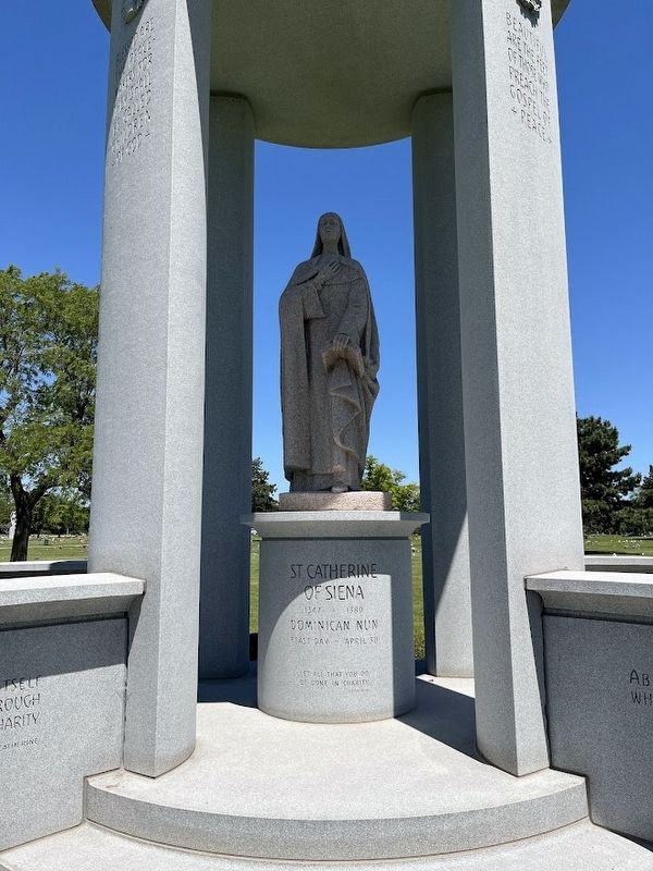 St. Catherine of Siena shrine, front view image. Click for full size.