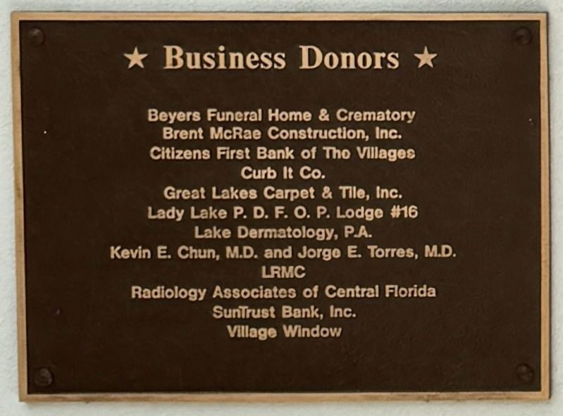 Business Donors. Click for full size. Business Donors image. Click for full size.