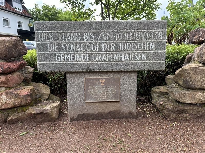 Gr�fenhausen Synagogue Marker image. Click for full size.