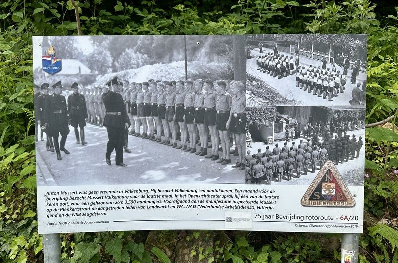 Valkenburg en Anton Mussert / Valkenburg and Anton Mussert Marker. Click for full size. Valkenburg en Anton Mussert / Valkenburg and Anton Mussert Marker image. Click for full size.
