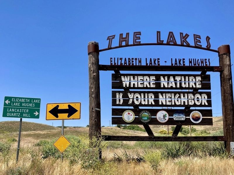 Elizabeth Lake Sign image. Click for full size.