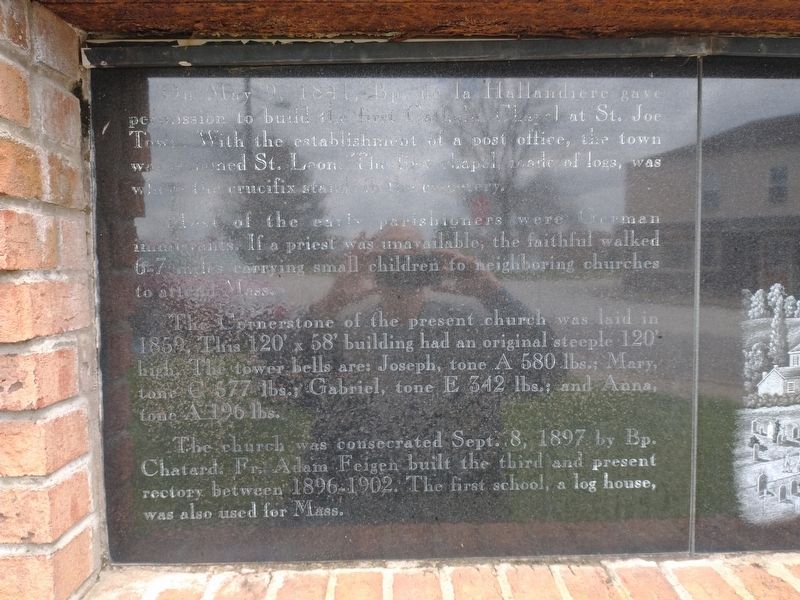 St. Joseph Catholic Church Marker. Click for full size. St. Joseph Catholic Church Marker image. Click for full size.