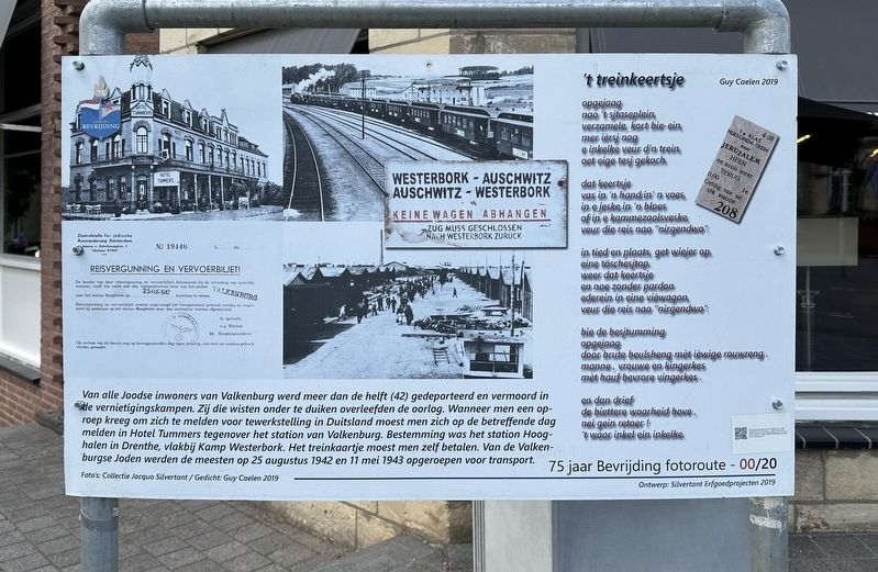 Joodse deportations / Jewish Deportations Marker image. Click for full size.