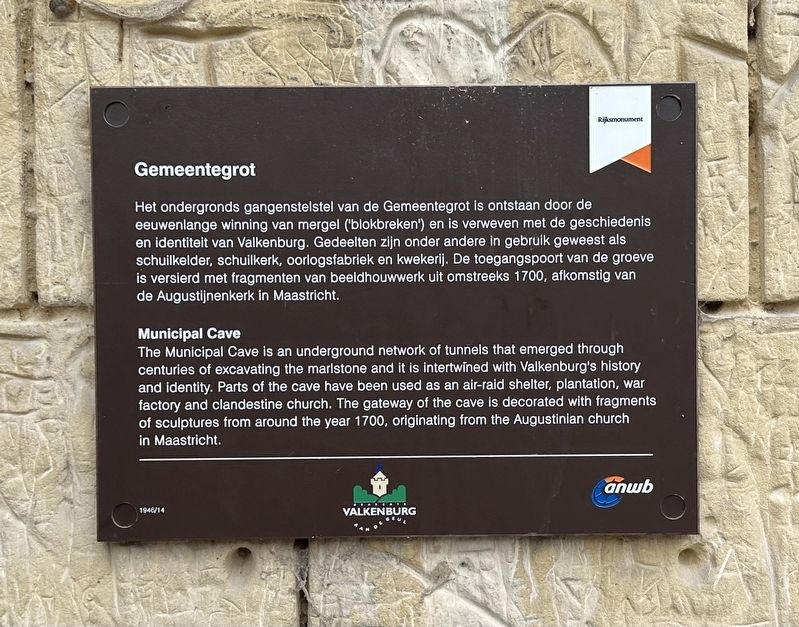 Gemeentegrot / Municipal Cave Marker image. Click for full size.