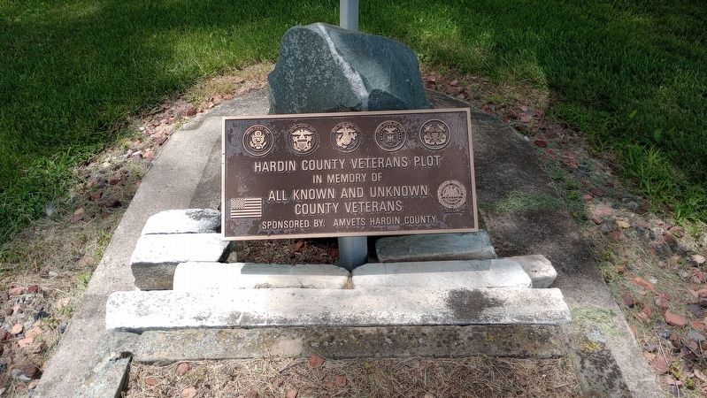 Hardin County Veterans Plot Marker. Click for full size. Hardin County Veterans Plot Marker image. Click for full size.