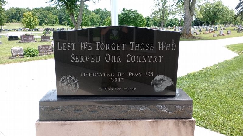 American Legion Post 198 Veterans Memorial Marker image. Click for full size.