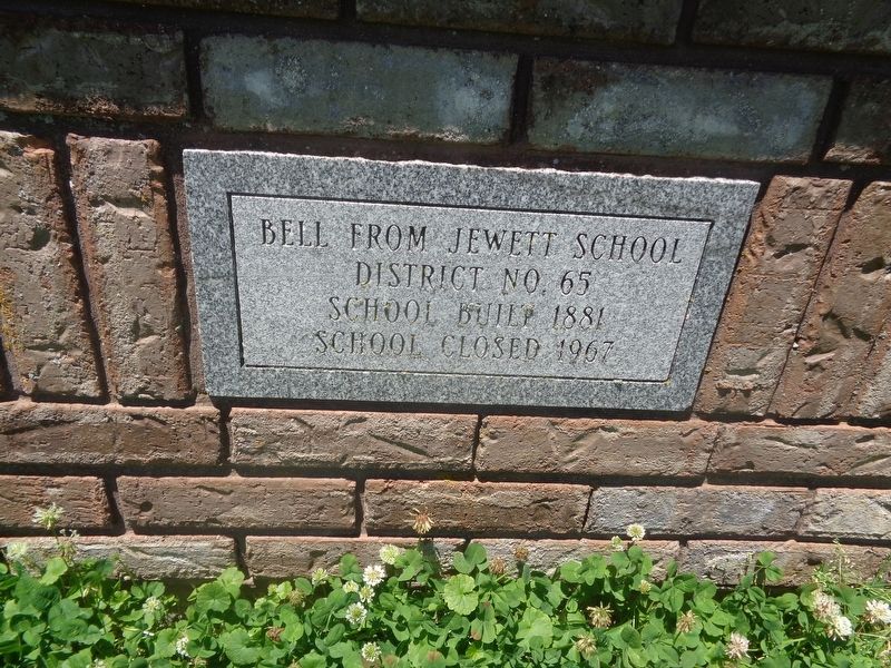 Bell from Jewett School Marker. Click for full size. Bell from Jewett School Marker image. Click for full size.