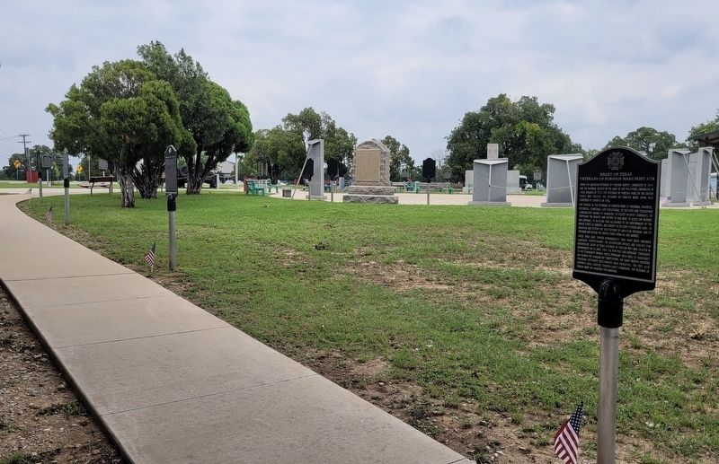 The view of the Veterans of Foreign Wars Post 3278 Marker along the pathway. Click for full size. The view of the Veterans of Foreign Wars Post 3278 Marker along the pathway image. Click for full size.