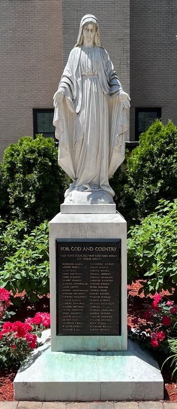 For God and Country memorial and statue of Mary. Click for full size. For God and Country memorial and statue of Mary image. Click for full size.