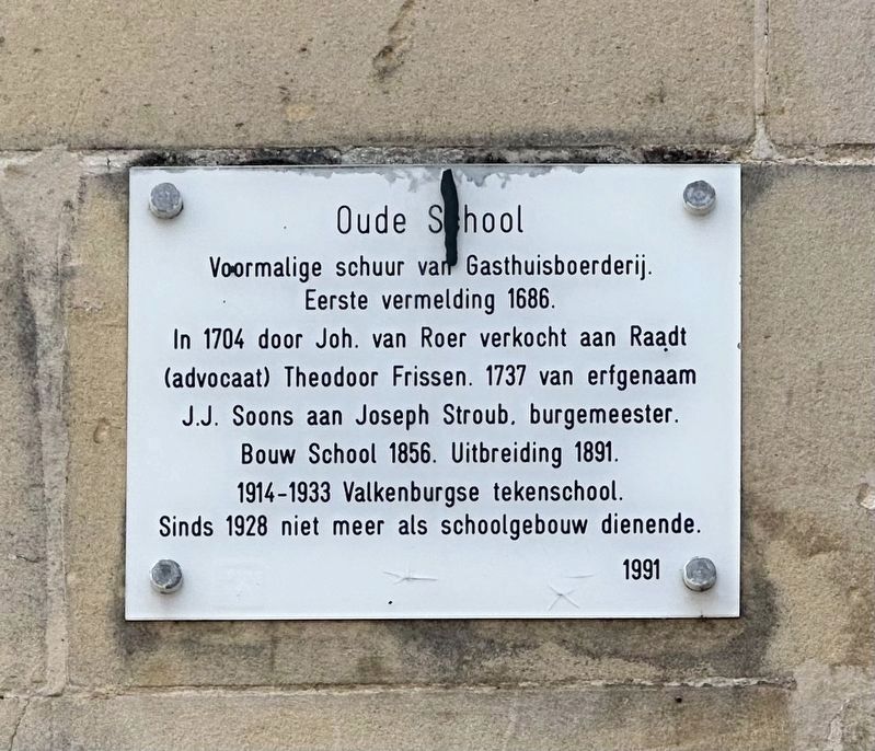 Oude School / Former School Marker. Click for full size. Oude School / Former School Marker image. Click for full size.
