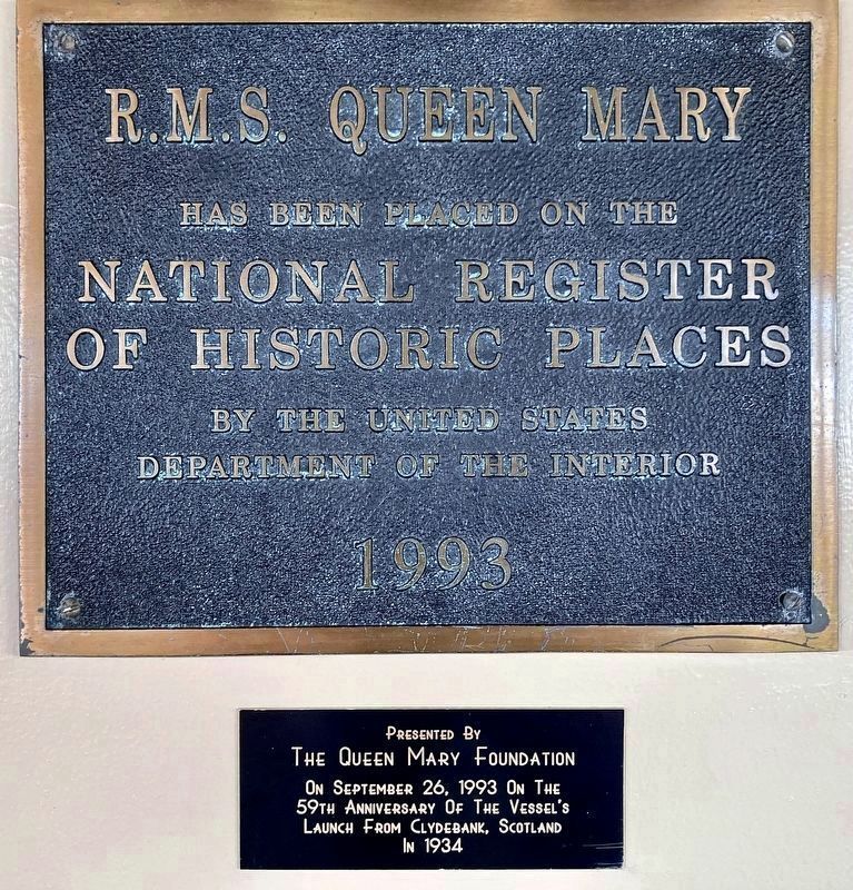 Queen Mary Marker image. Click for full size.