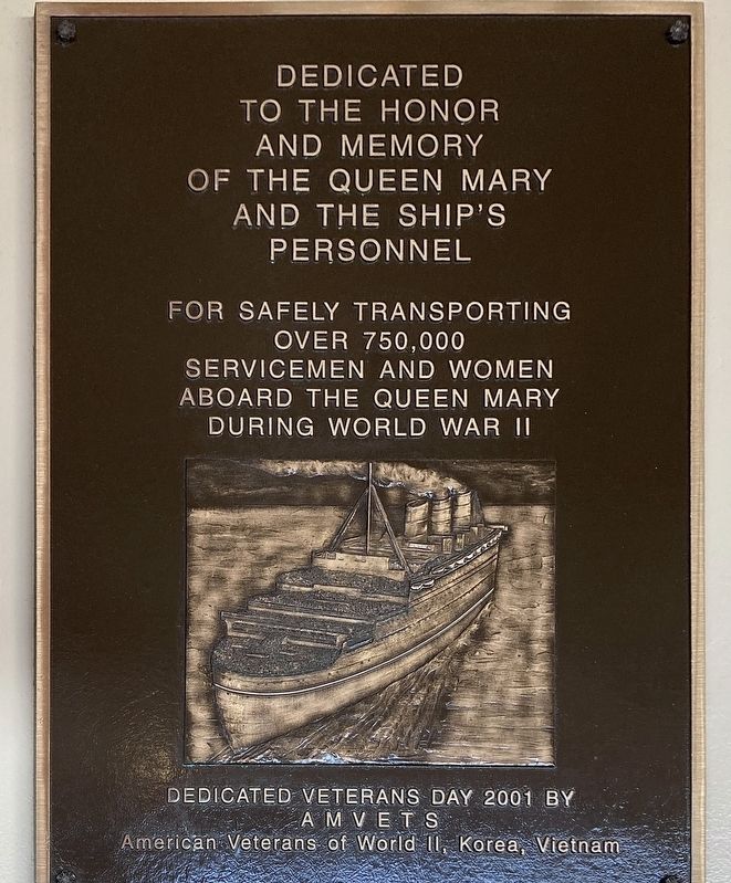 Queen Mary Marker image. Click for full size.