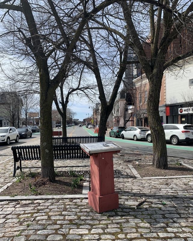 Marker on Traffic Island. Click for full size. Marker on Traffic Island image. Click for full size.