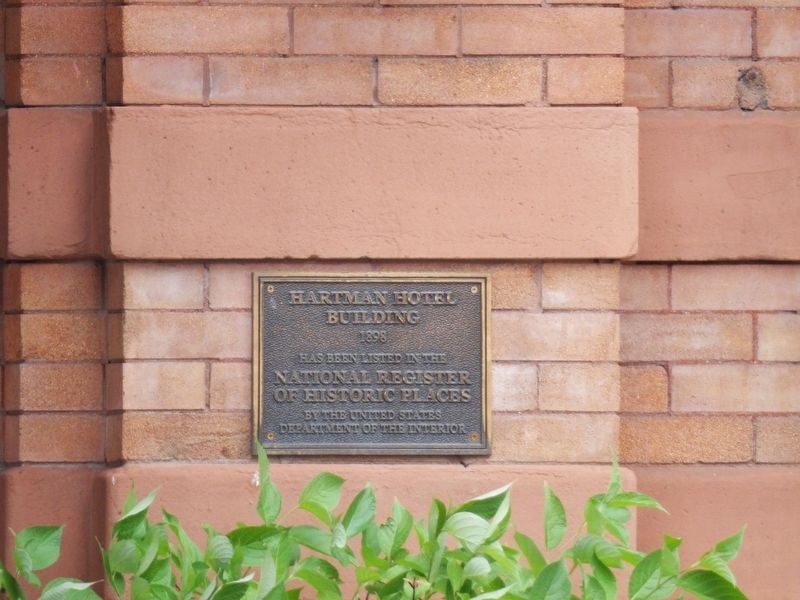 Hartman Hotel Building Marker image. Click for full size.