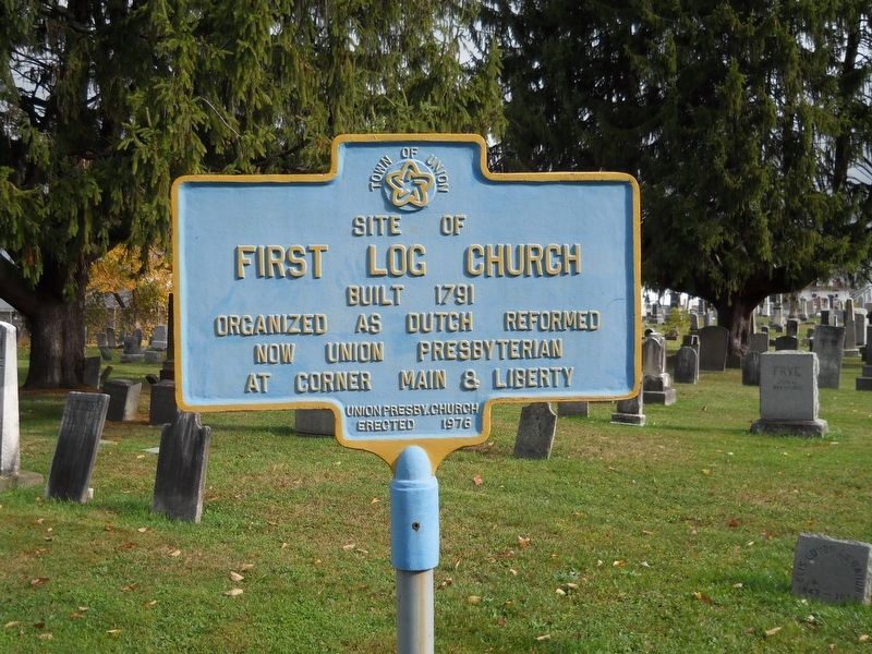 First Log Church Marker. Click for full size. First Log Church Marker image. Click for full size.