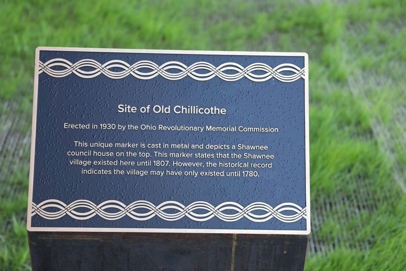Explanatory plaque for Site of Old Chillicothe Marker. Click for full size. Explanatory plaque for Site of Old Chillicothe Marker image. Click for full size.
