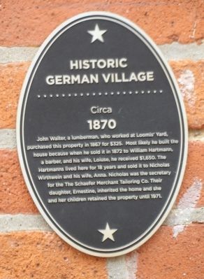 Historic German Village Marker. Click for full size. Historic German Village Marker image. Click for full size.