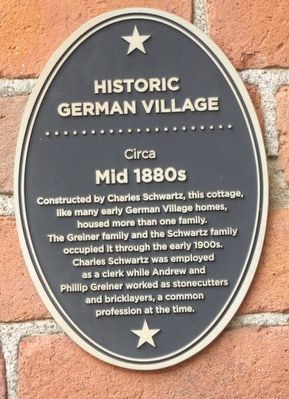 Historic German Village Marker. Click for full size. Historic German Village Marker image. Click for full size.