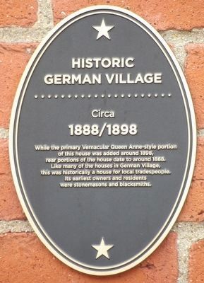 Historic German Village Marker. Click for full size. Historic German Village Marker image. Click for full size.