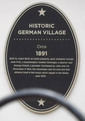 Historic German Village Marker. Click for full size. Historic German Village Marker image. Click for full size.
