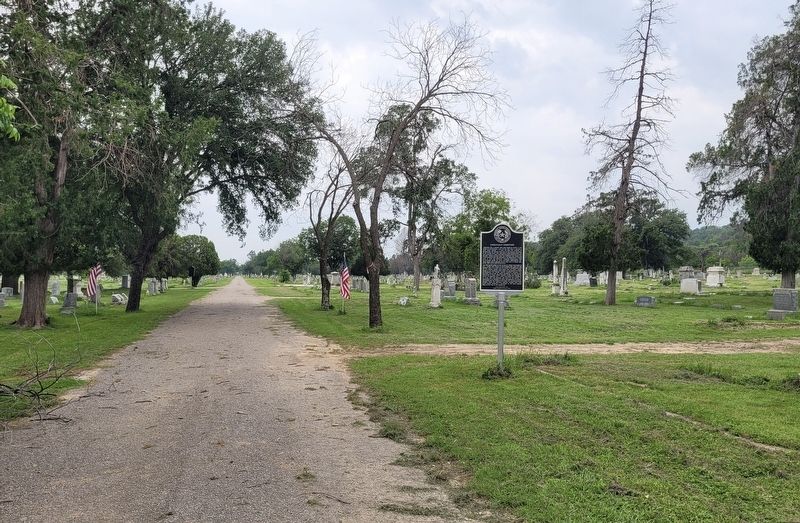 The Greenleaf Cemetery Marker near the old entrance to the cemetery image. Click for full size.