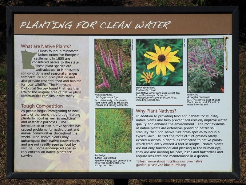 Planting for Clean Water Marker. Click for full size. Planting for Clean Water Marker image. Click for full size.
