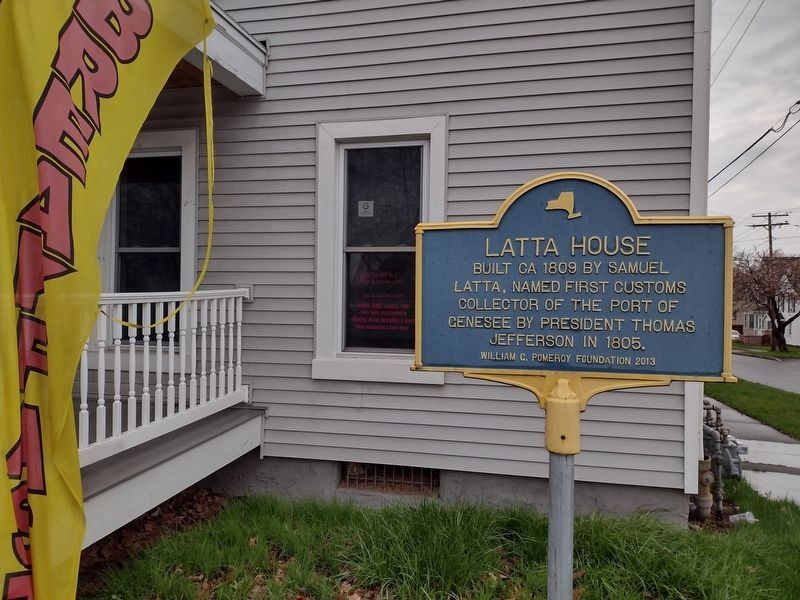 Latta House Marker. Click for full size. Latta House Marker image. Click for full size.