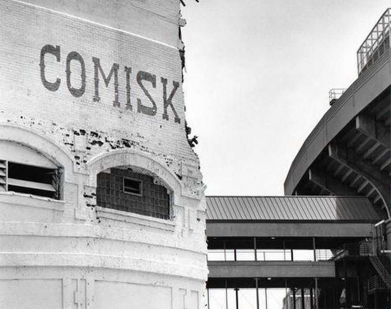 Old Comiskey Park and New Comiskey Park image. Click for full size.