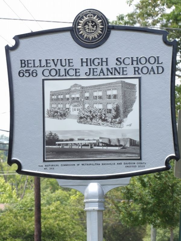 Bellevue High School Marker Side Two image. Click for full size.