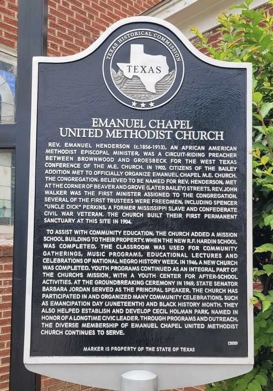 Emanuel Chapel United Methodist Church Marker. Click for full size. Emanuel Chapel United Methodist Church Marker image. Click for full size.