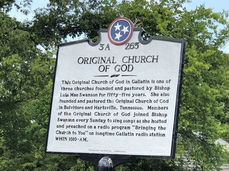Original Church of God side of marker. Click for full size. Original Church of God side of marker image. Click for full size.