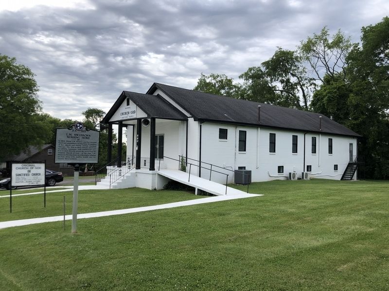 Original Church of God / L.M. Swanson's Nursing Home Marker. Click for full size. Original Church of God / L.M. Swanson's Nursing Home Marker image. Click for full size.