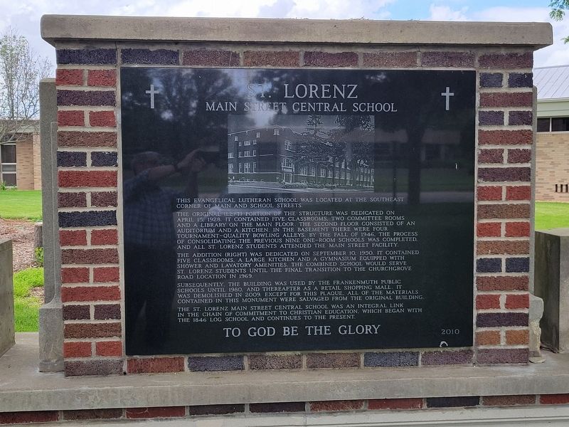 St. Lorenz Main Street Central School Marker image. Click for full size.