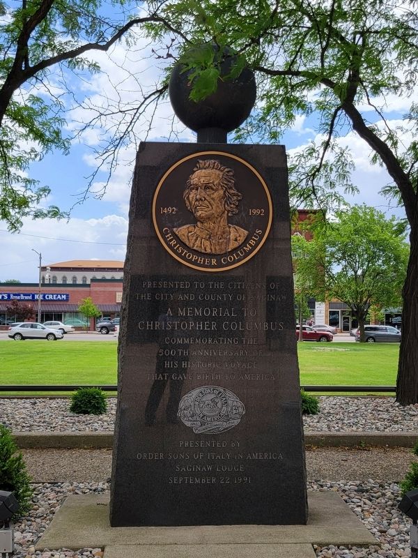 A Memorial to Christopher Columbus Marker image. Click for full size.