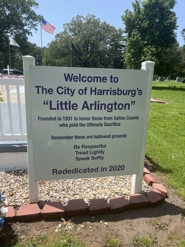 Welcome to The City of Harrisburg's "Little Arlington" Marker. Click for full size. Welcome to The City of Harrisburg's "Little Arlington" Marker image. Click for full size.