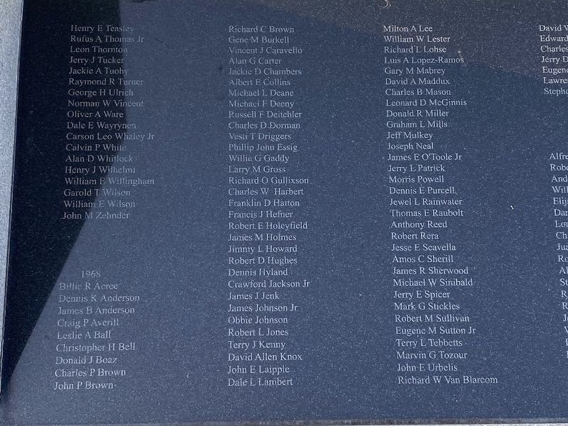 Dedicated to the 2/502 Troopers Killed-in-Action in Vietnam 1965 - 1972 Marker image. Click for full size.
